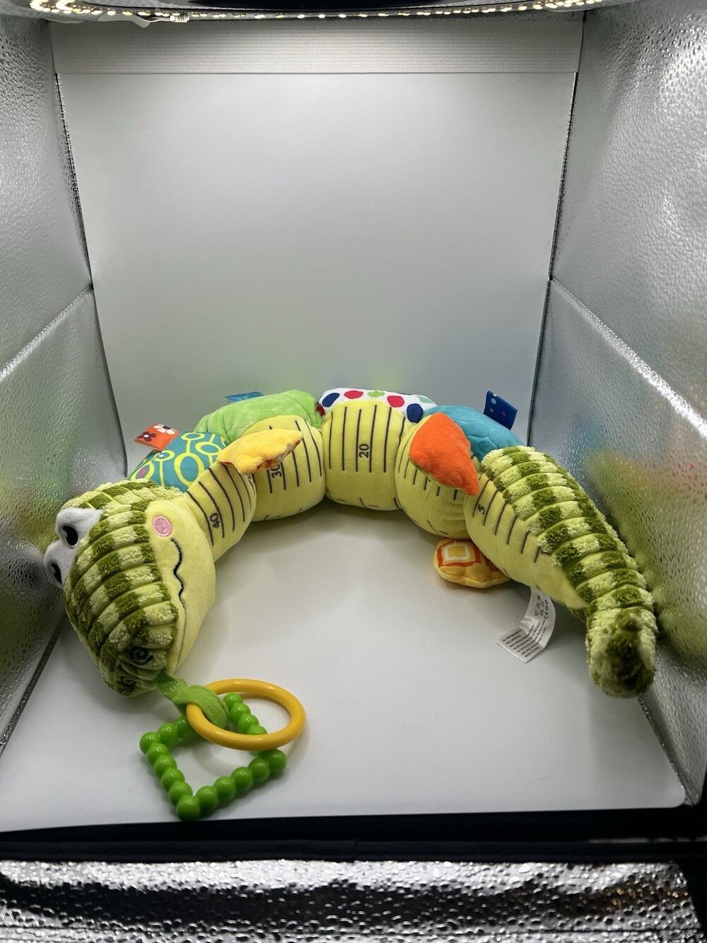 Jollybaby Infant Crinkle Rattle Alligator 23" Plush Plays “It’s A Small World”